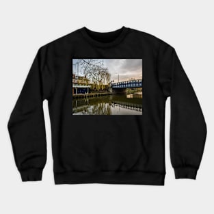 Foundry Bridge over the River Wensum, Norwich Crewneck Sweatshirt